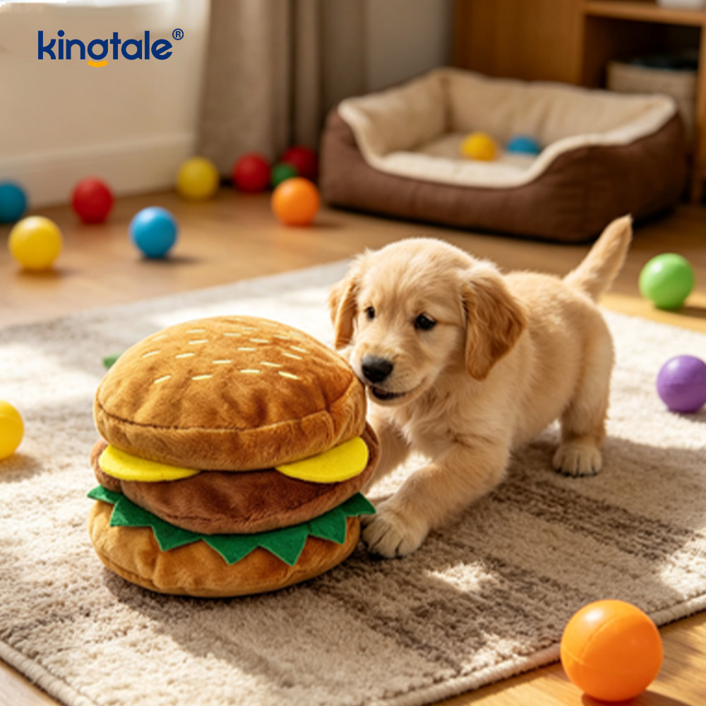 Food Screaming Toy Hamburger, French Fries, Chicken Leg for Cat and Dog