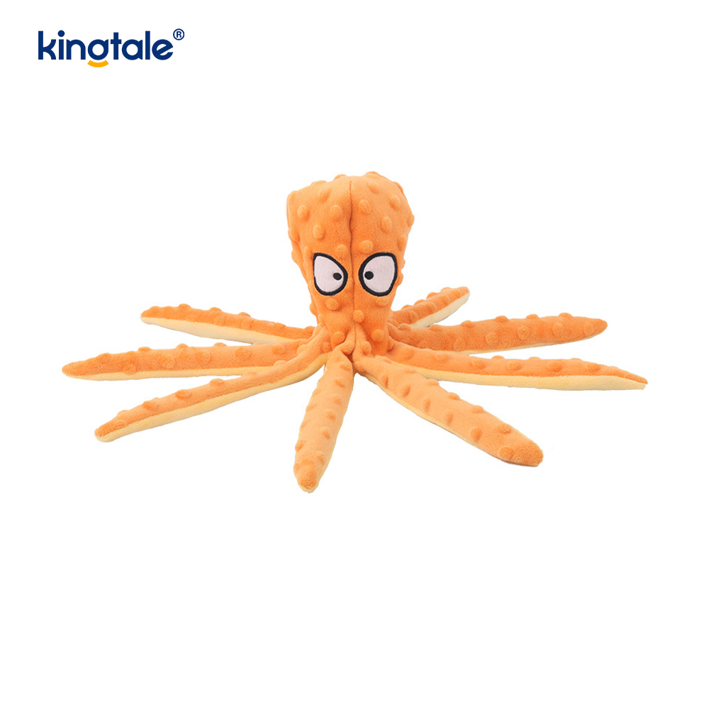 Interactive, Durable, Squeaky Octopus-Shell Plush Pet Toy