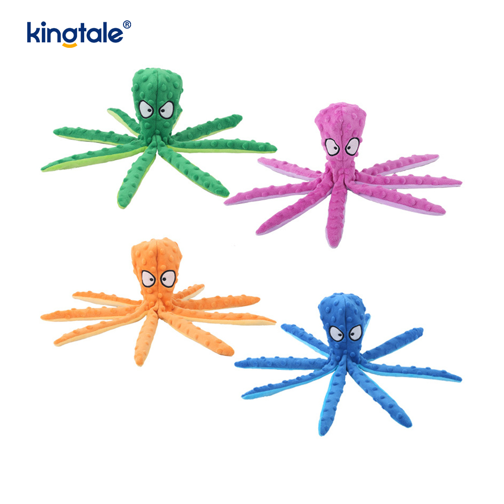 Interactive, Durable, Squeaky Octopus-Shell Plush Pet Toy