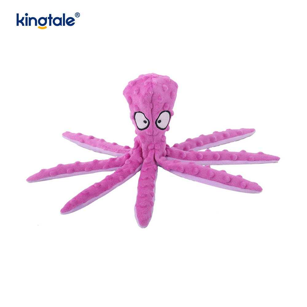 Interactive, Durable, Squeaky Octopus-Shell Plush Pet Toy