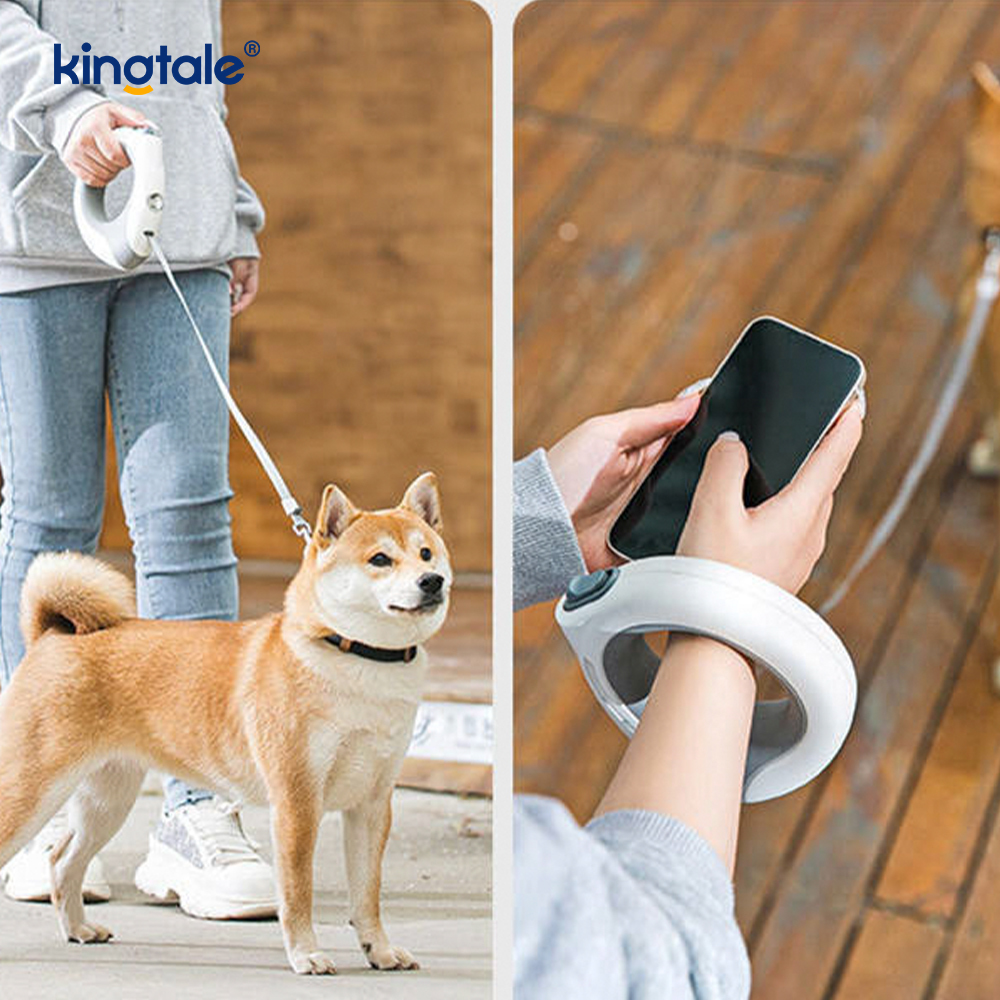 One Button Break & Lock Heavy Duty No Tangle Retractable Dog Leash Dog Walking Leash for Pets