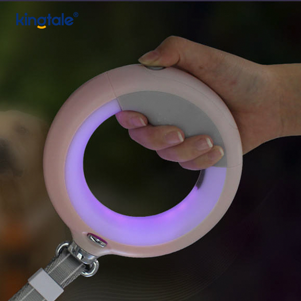 Retractable Leash with LED Dog Walking Leash Nylon Traction Rope Retractable Leash with LED Dog Walking Leash Nylon Traction Rope