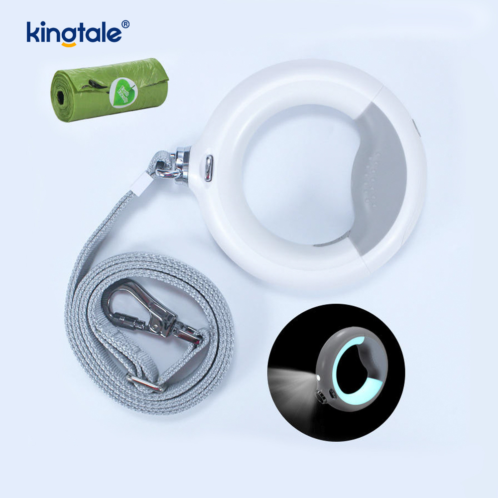 Retractable Leash with LED Dog Walking Leash Nylon Traction Rope Retractable Leash with LED Dog Walking Leash Nylon Traction Rope