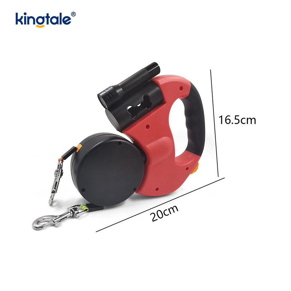 360 Degree Retractable Double Dog Leash with LED Light 360 Degree Retractable Double Dog Leash with LED Light