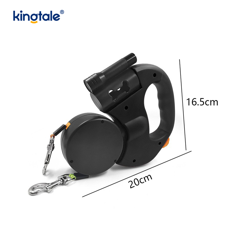 360 Degree Retractable Double Dog Leash with LED Light 360 Degree Retractable Double Dog Leash with LED Light