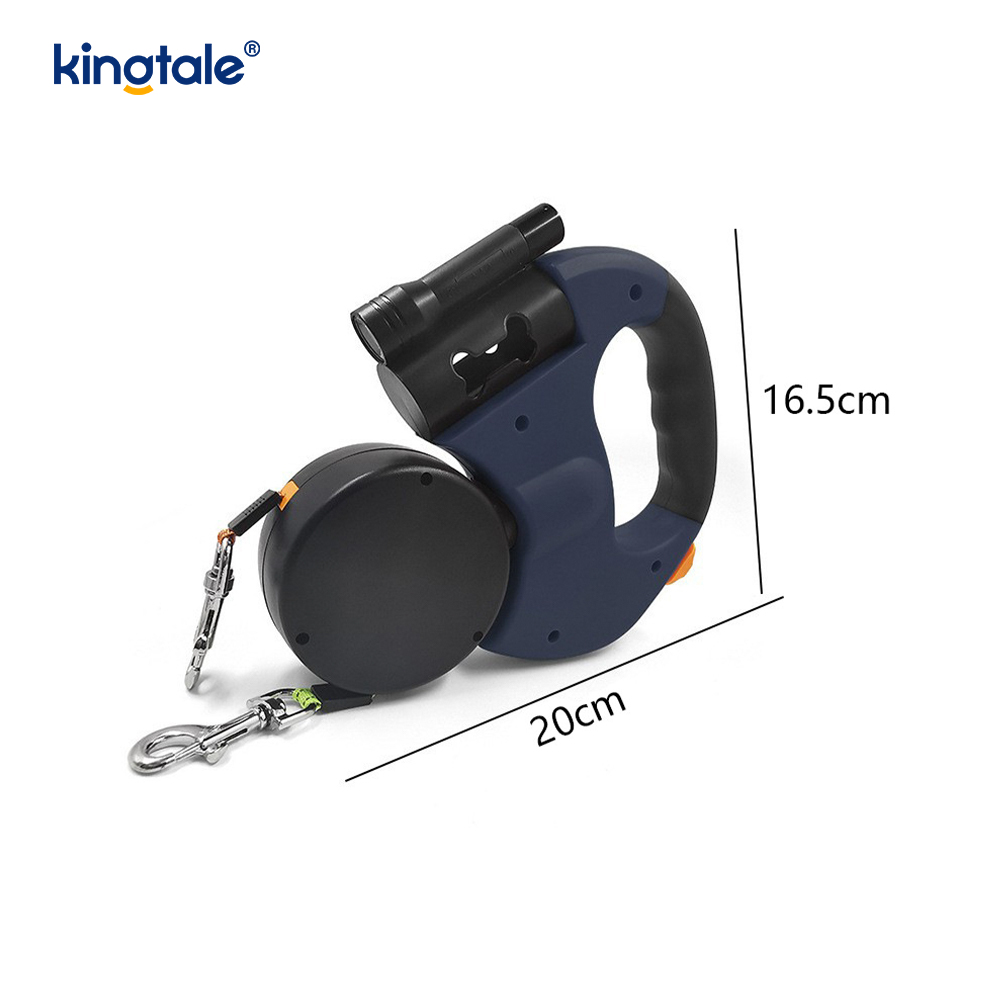 360 Degree Retractable Double Dog Leash with LED Light 360 Degree Retractable Double Dog Leash with LED Light