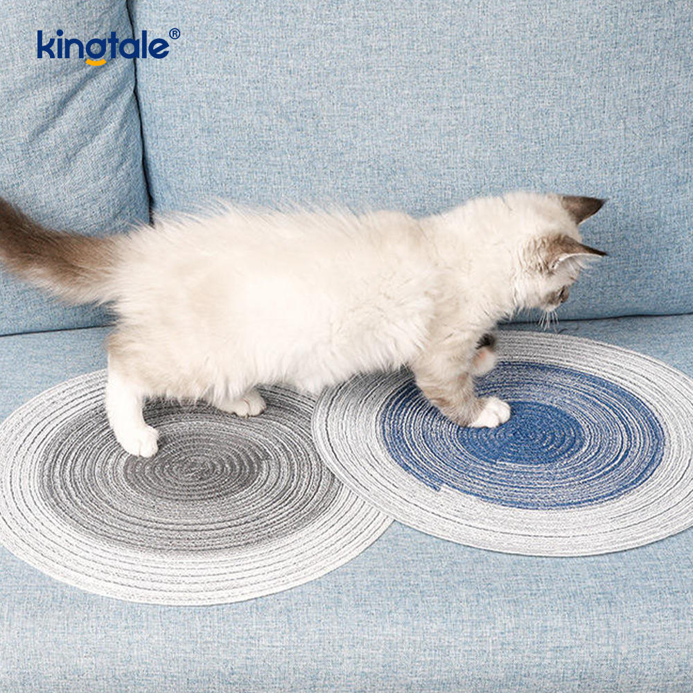 Natural Sisal Cat Scratcher Mat Horizontal Cat Floor Scratching Pad Rug