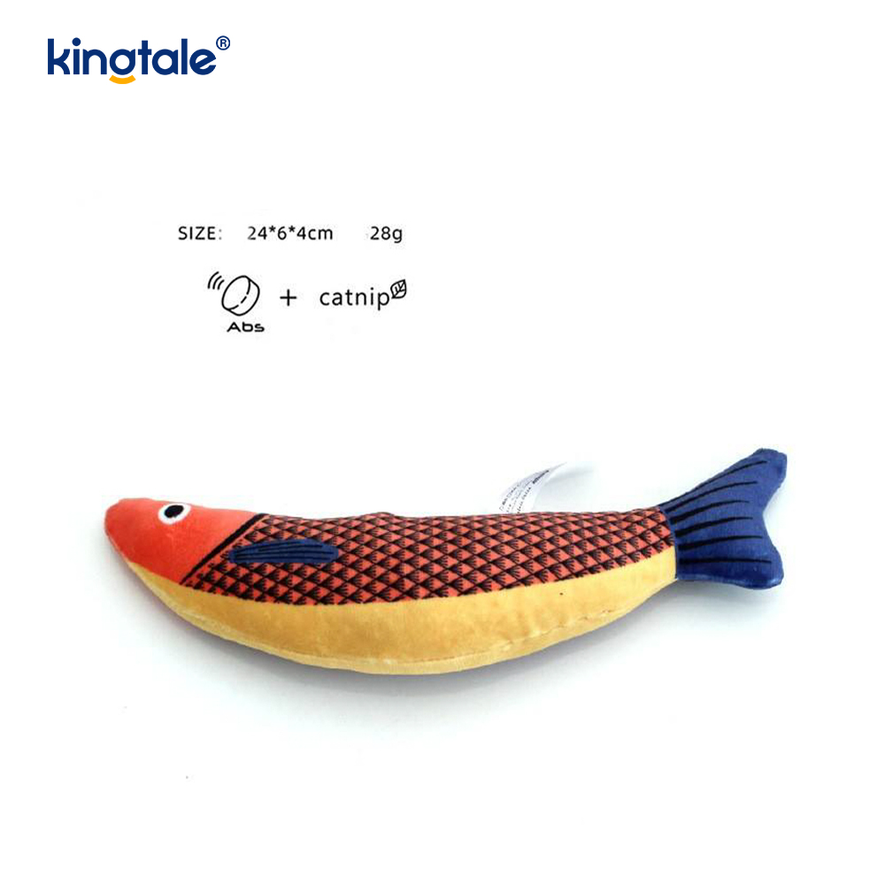 Squeaky Durable Catnip Cat Toys with Various Realistic Fish