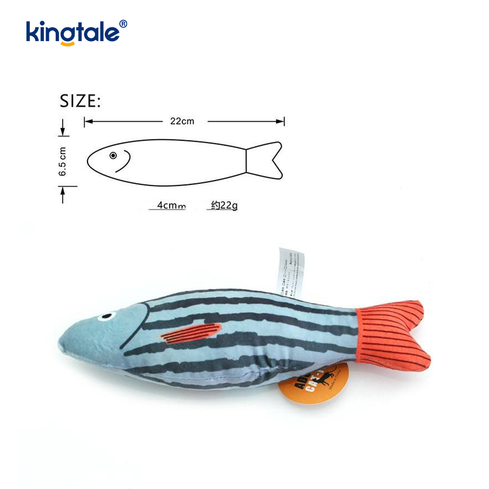 Squeaky Durable Catnip Cat Toys with Various Realistic Fish