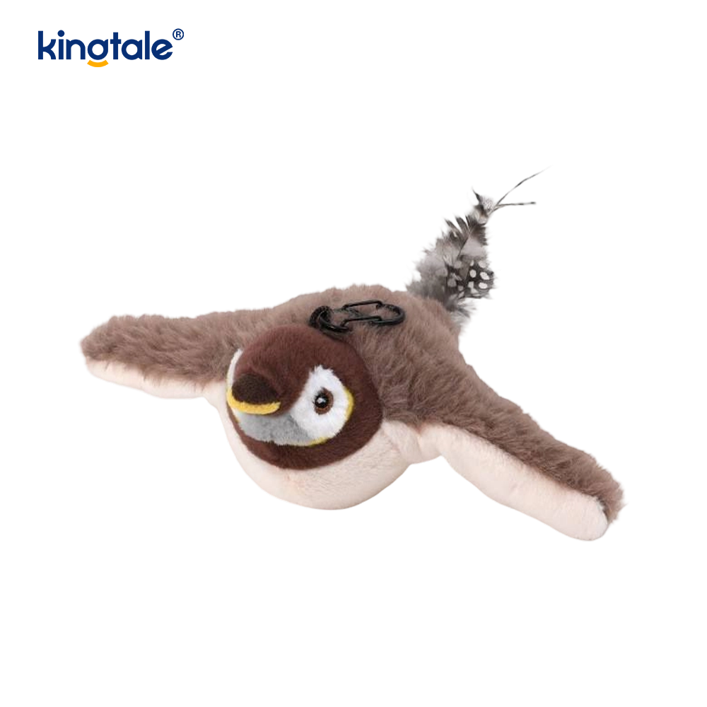 Plush, Realistic Bird/Electric Rechargeable Cat Toy That Makes Sounds When Patted