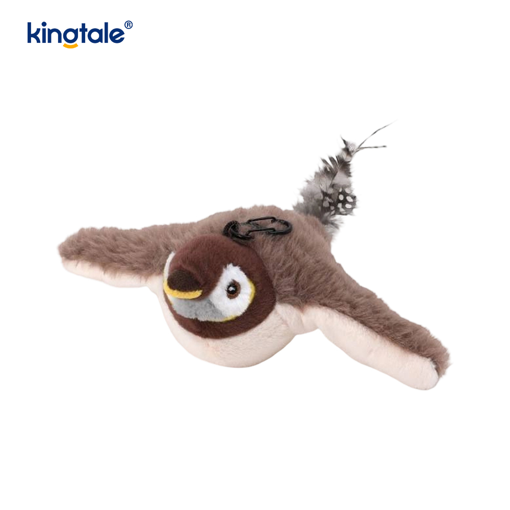 Plush, Realistic Bird/Electric Rechargeable Cat Toy That Makes Sounds When Patted