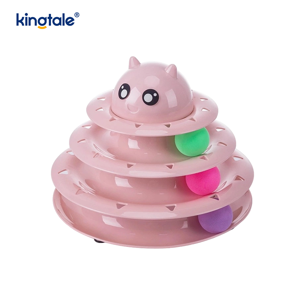 Interactive 3 Level Turntable Cat Pet Toys Fun Mental Physical Exercise Puzzle Toys