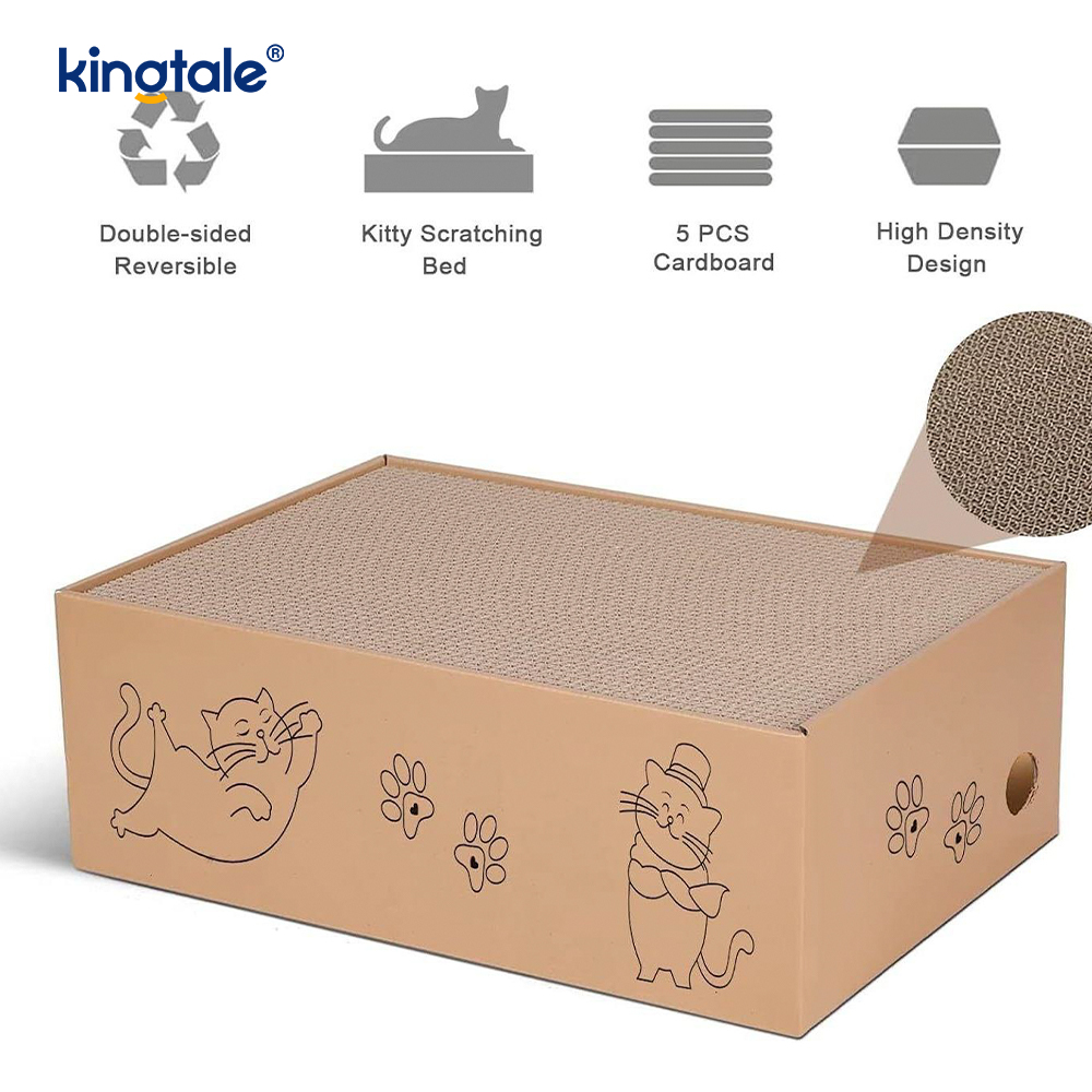 5 Packs in 1 Cat Scratch Pad with Box Suitable for Cats 5 Packs in 1 Cat Scratch Pad with Box Suitable for Cats