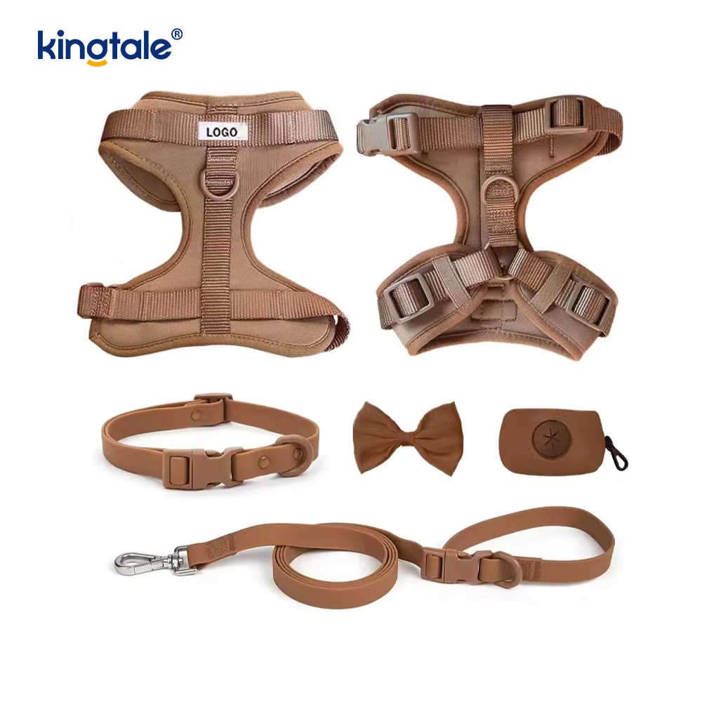 Waterproof PVC No Pull Lightweight Dog Harness Leash Collar
