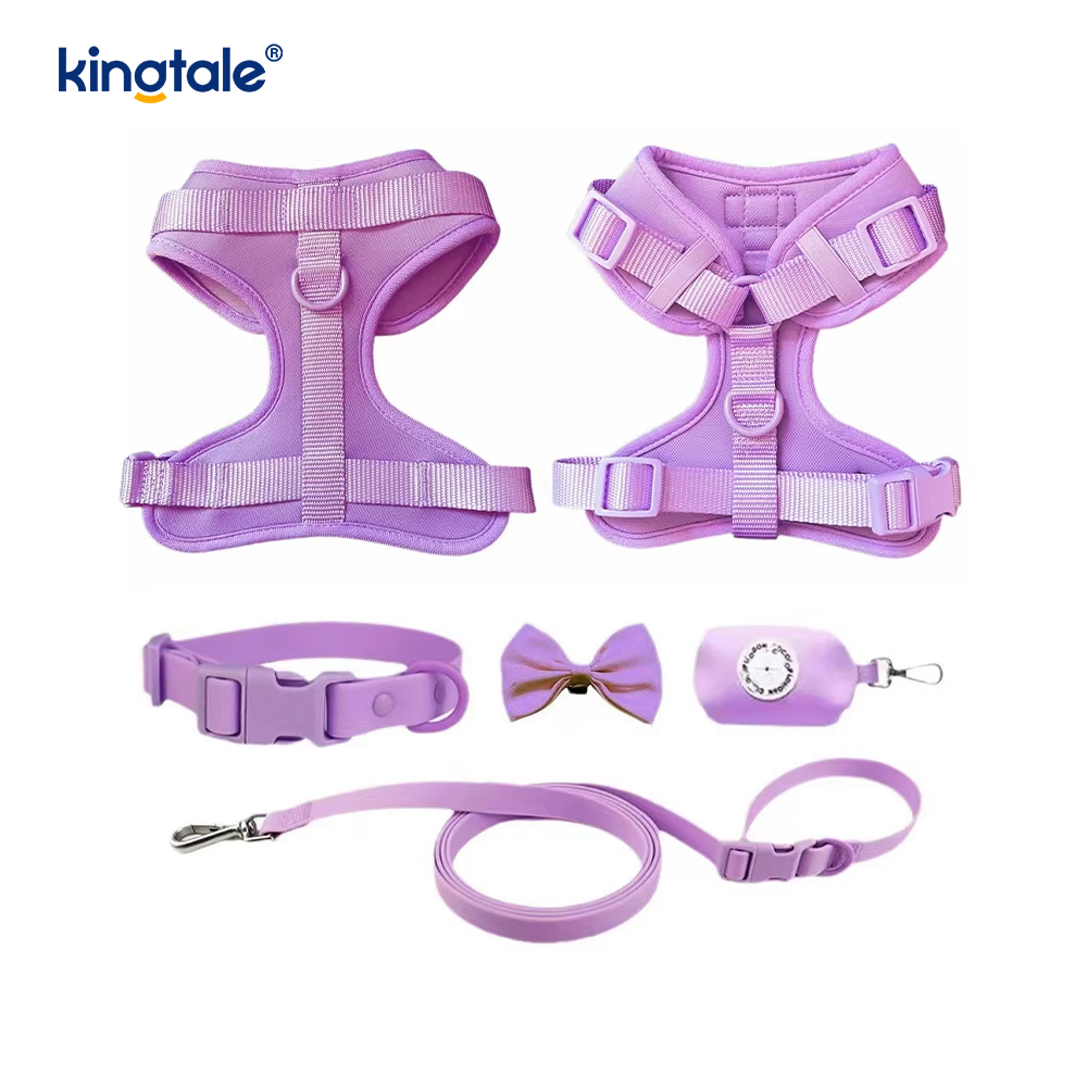 Waterproof PVC No Pull Lightweight Dog Harness Leash Collar
