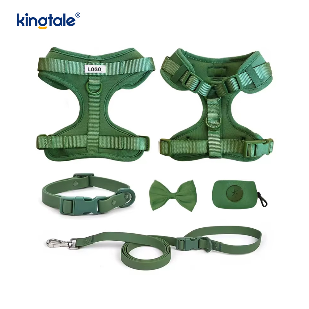 Waterproof PVC No Pull Lightweight Dog Harness Leash Collar