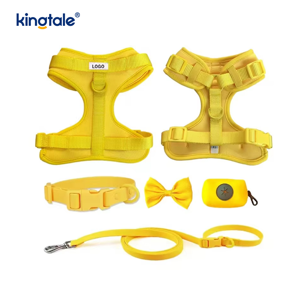 Waterproof PVC No Pull Lightweight Dog Harness Leash Collar