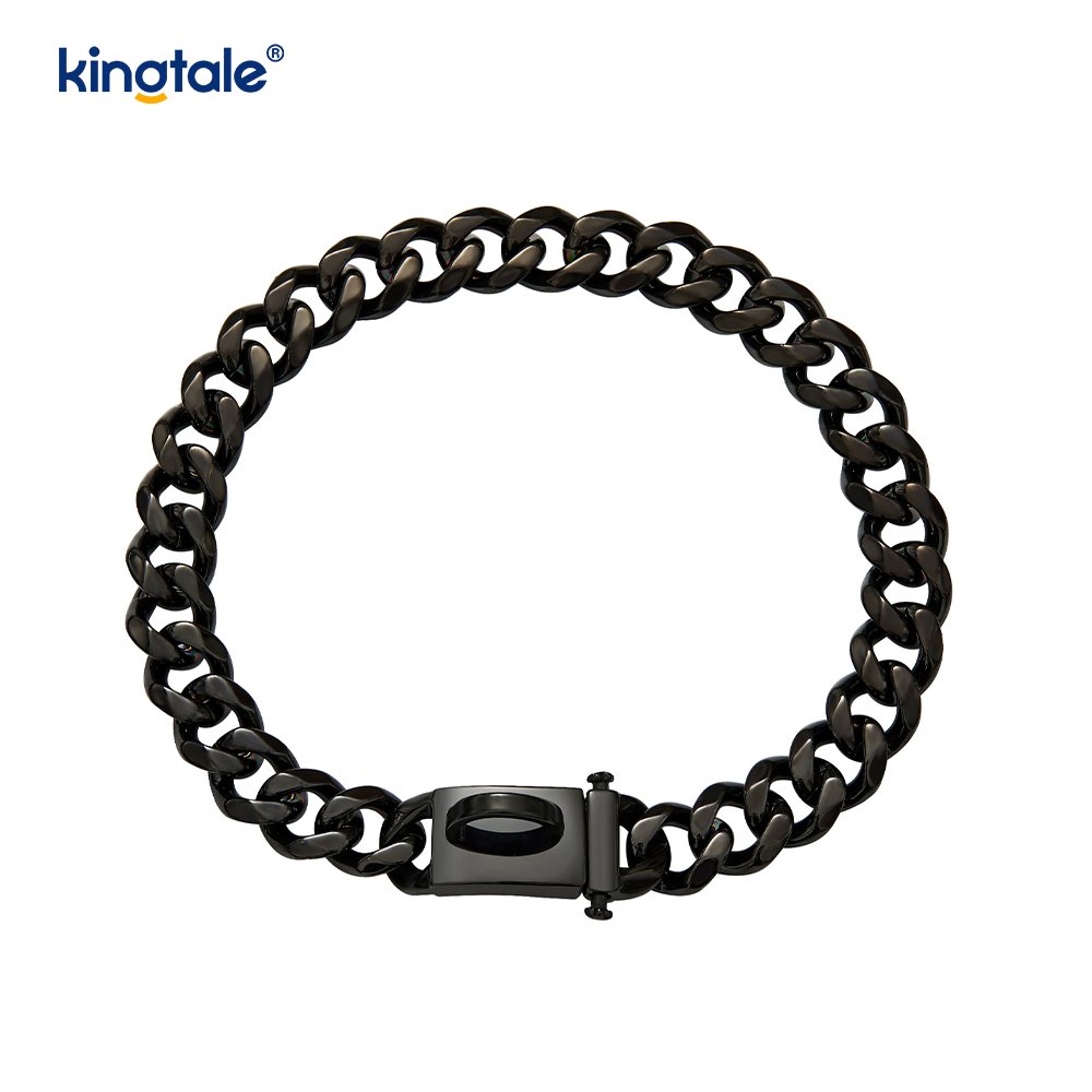 Fashion Plated Stainless Steel Pet Cuban Link Dog Choke Chain Collar