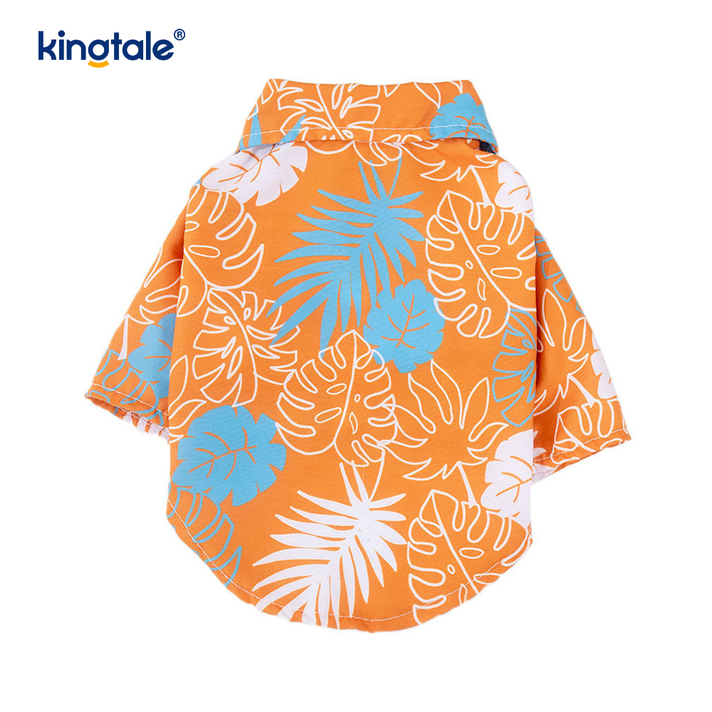 Shirts Hawaiian Style Dog T-Shirts Summer Beach Dog Apparel Cat Outfit Shirt 
