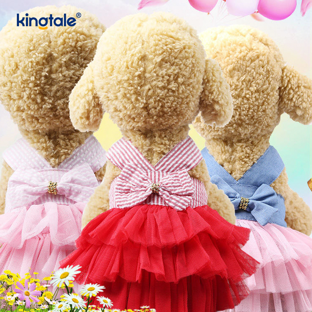 Dog Summer Dress Luxury Shirt Dress Pets Outfits Clothes 