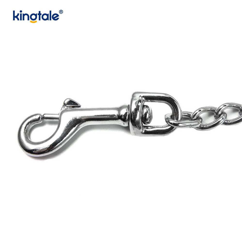 Heavy Duty 2 Way Dog Lead Metal Chain Double Pet Clip Leash  