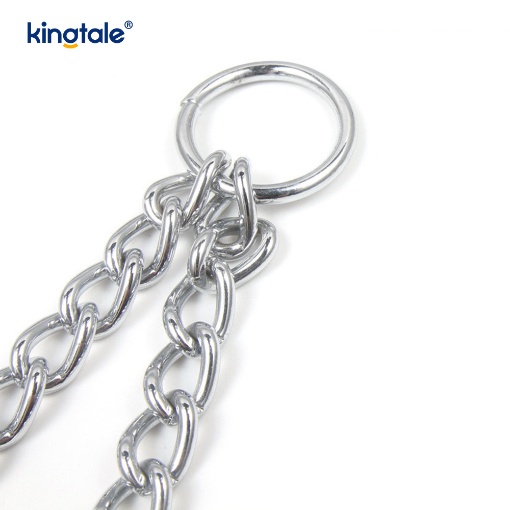 Heavy Duty 2 Way Dog Lead Metal Chain Double Pet Clip Leash  