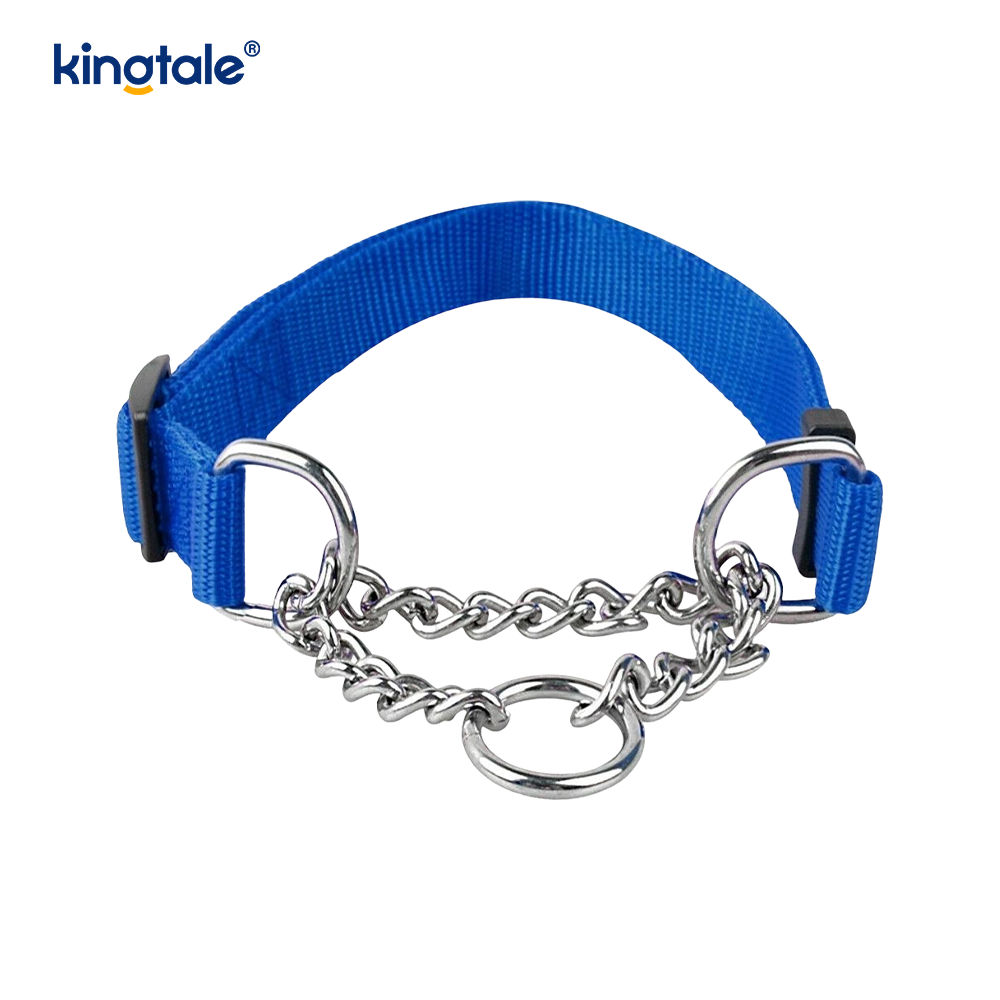 Nylon Martingale Chain Dog Collars Dog Half Choke Chain for Pets