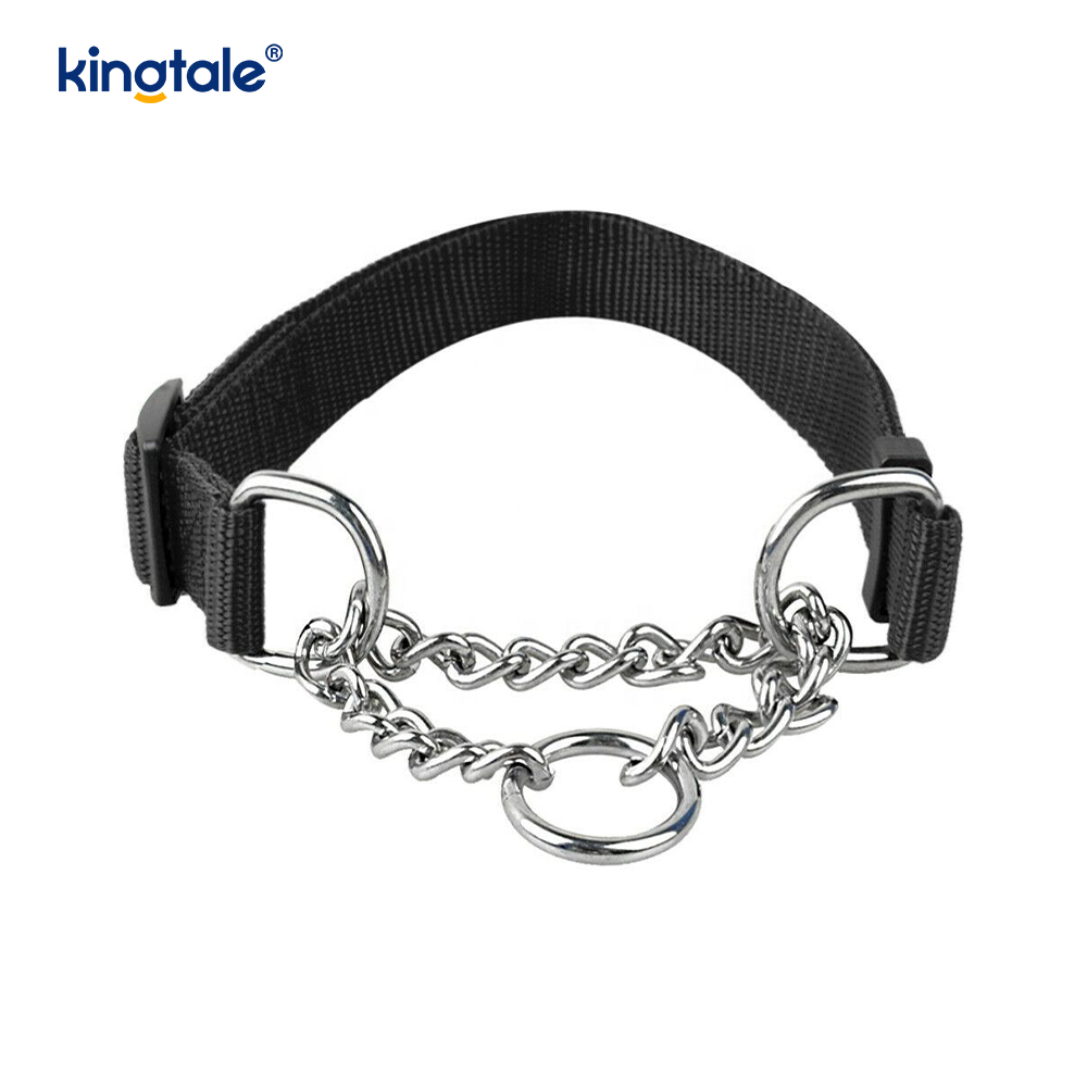 Nylon Martingale Chain Dog Collars Dog Half Choke Chain for Pets
