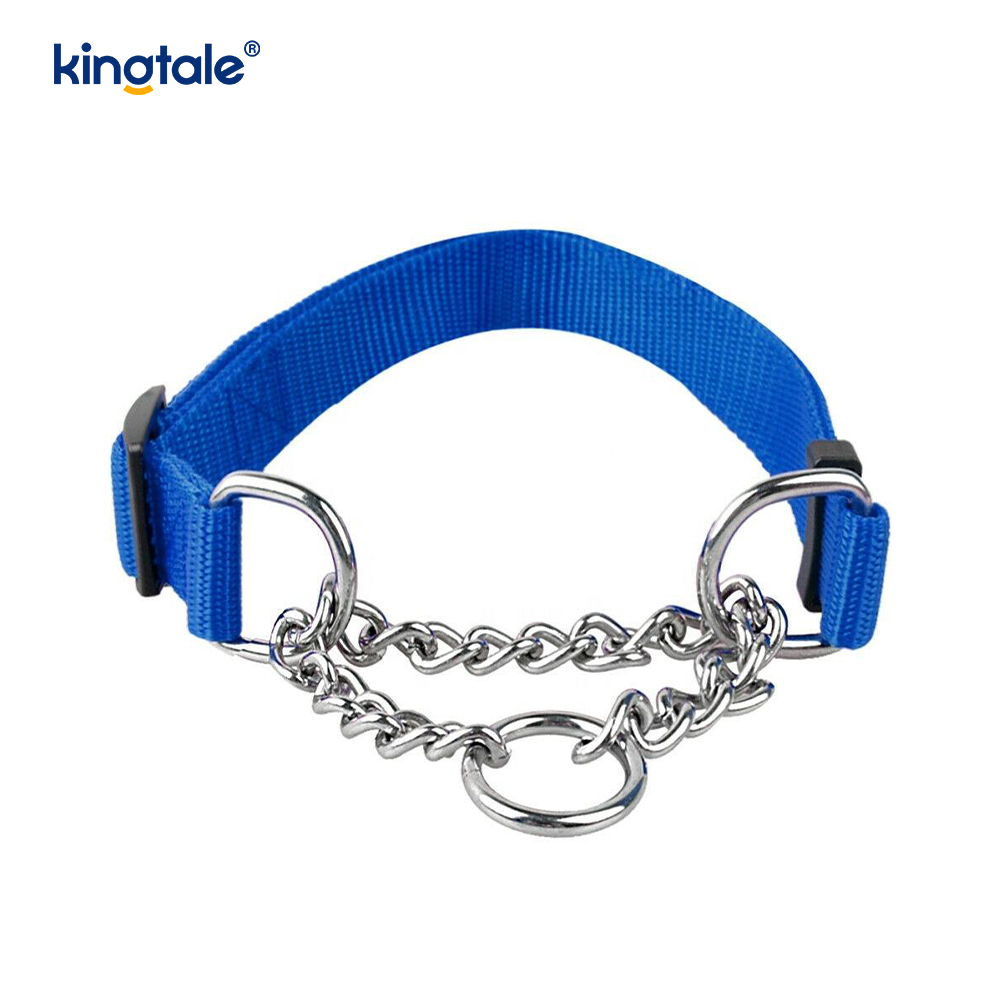 Nylon Martingale Chain Dog Collars Dog Half Choke Chain for Pets