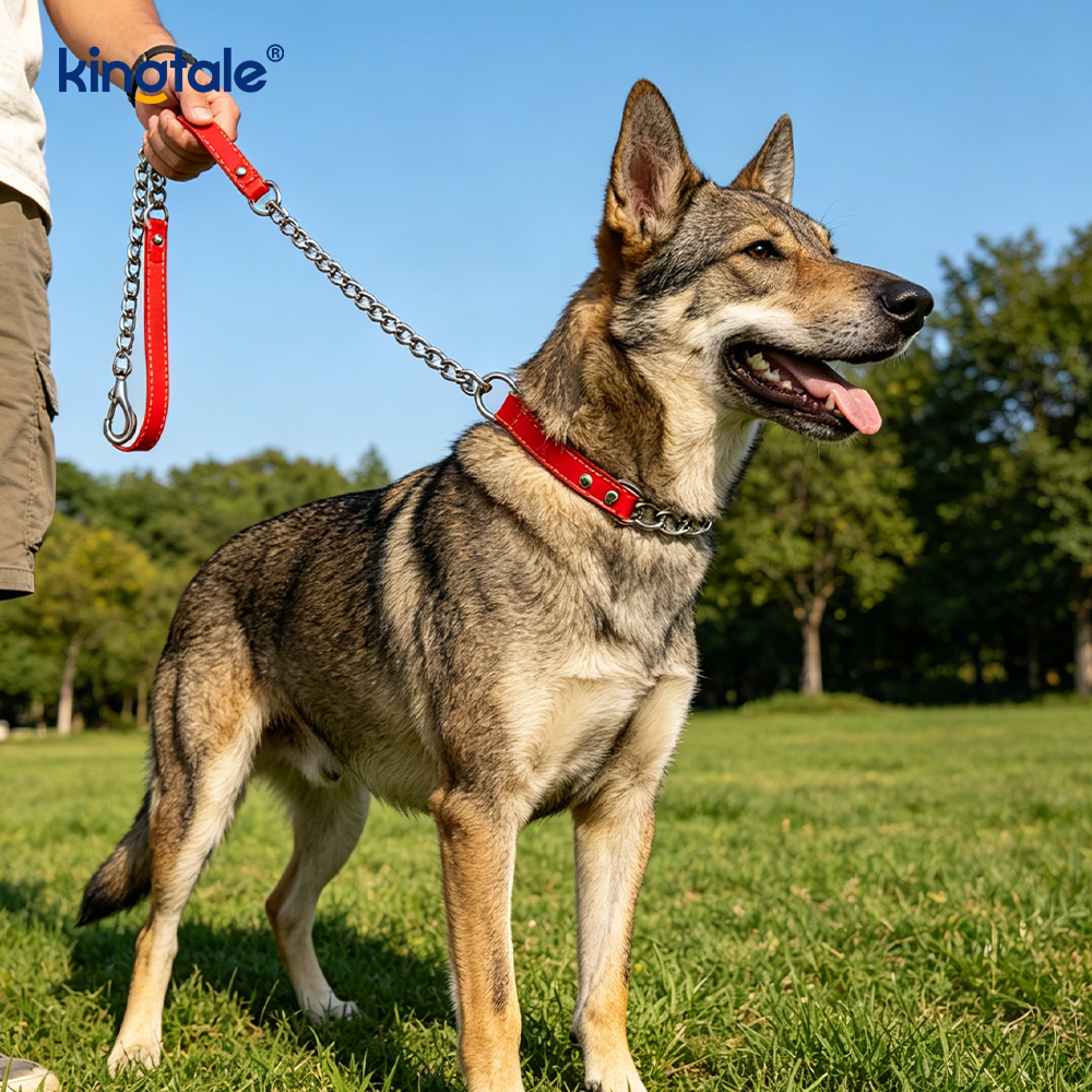 Heavy Duty Metal Dog Leash Dog Chain with PU Handle for Medium Large