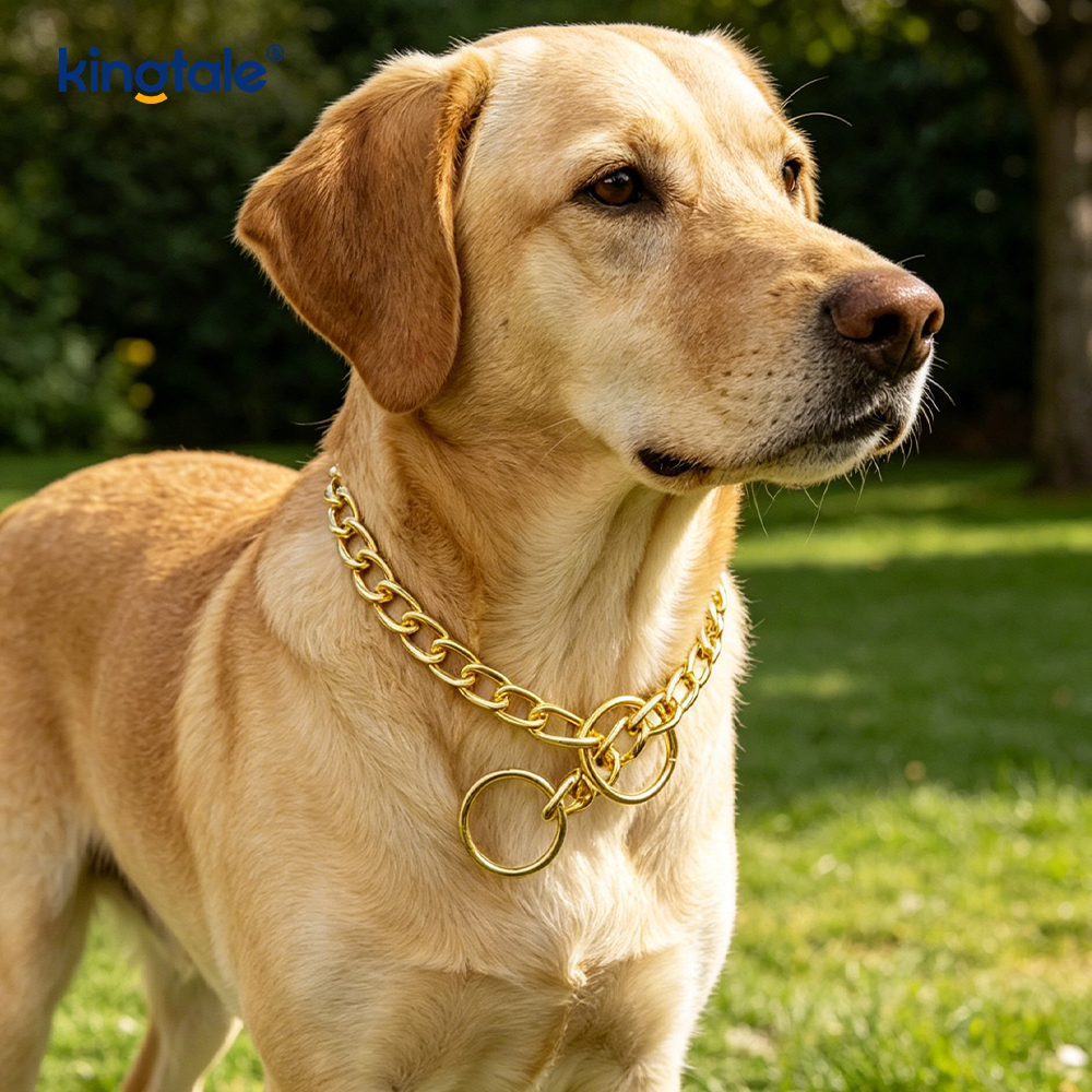 Gold Pet Big Metal Choke Chain Dog Chain Collar For Small Medium Large 