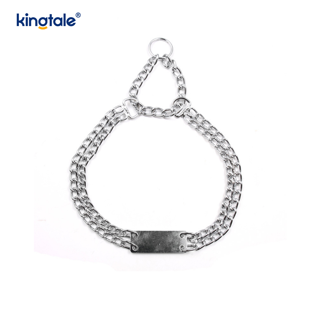 Heavy Duty Dogs Metal Slip Link Training Martingale Puppy Collars 