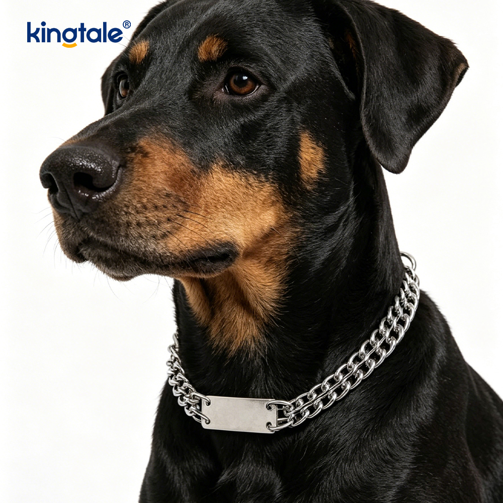 Heavy Duty Dogs Metal Slip Link Training Martingale Puppy Collars 