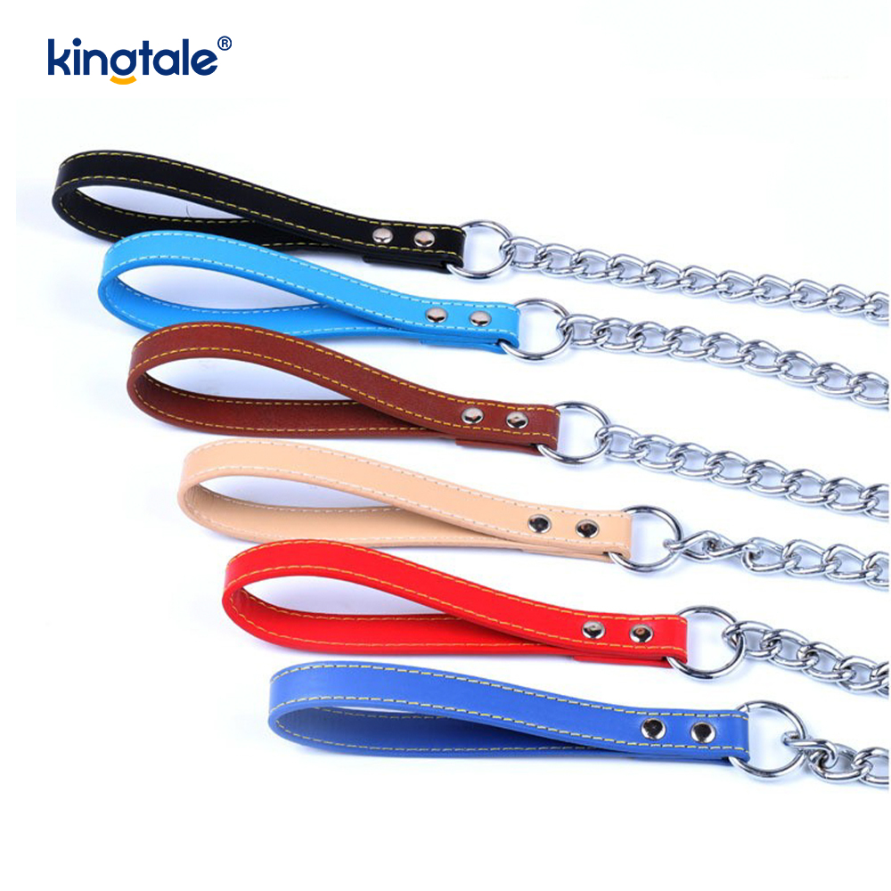 Heavy Duty Metal Dog Leash Dog Chain with PU Handle for Medium Large