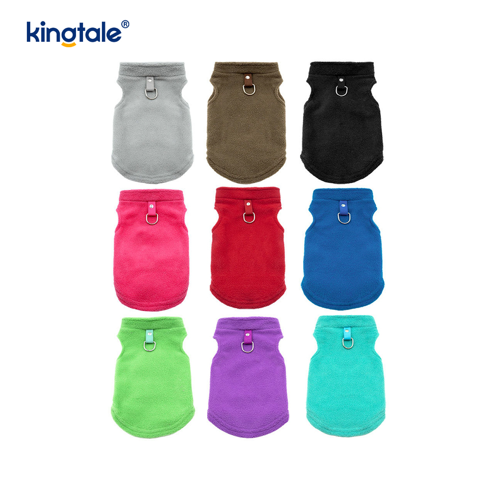 Sleeveless Pullover Fleece Vest for Small Dogs Cozy Polyester 