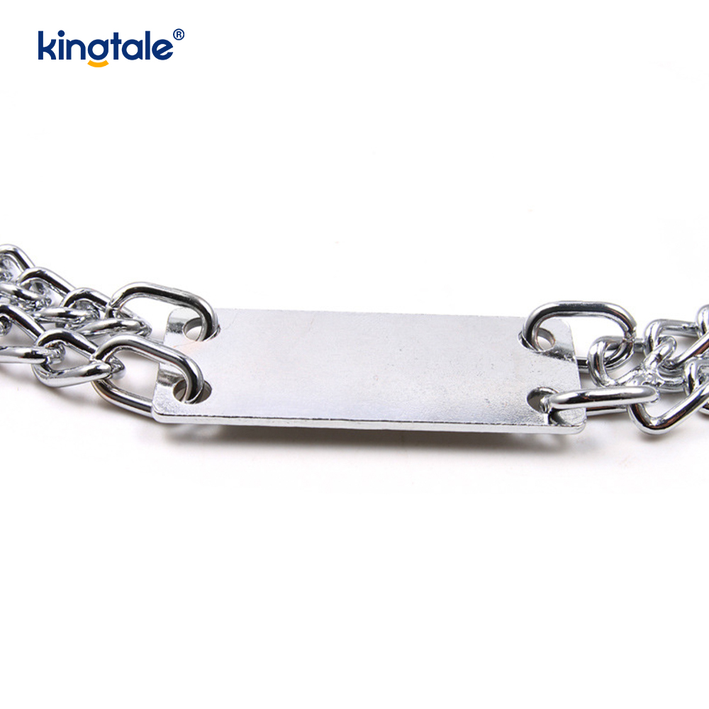 Dog Chain Collar Metal Martingale Anti Chew Training Collars Chew Proof