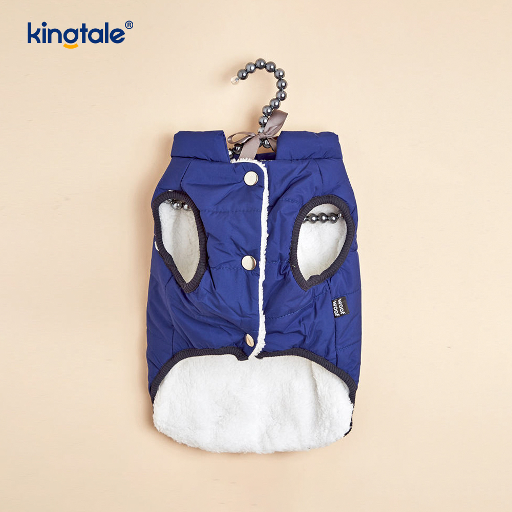 2 Layers Fleece Lined Pet Dog Jacket for Winter Cold Weather