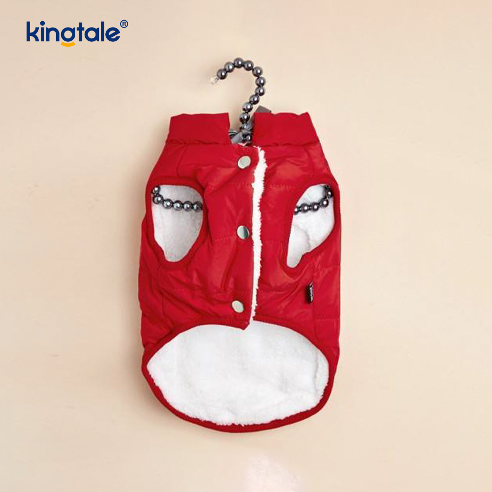 2 Layers Fleece Lined Pet Dog Jacket for Winter Cold Weather