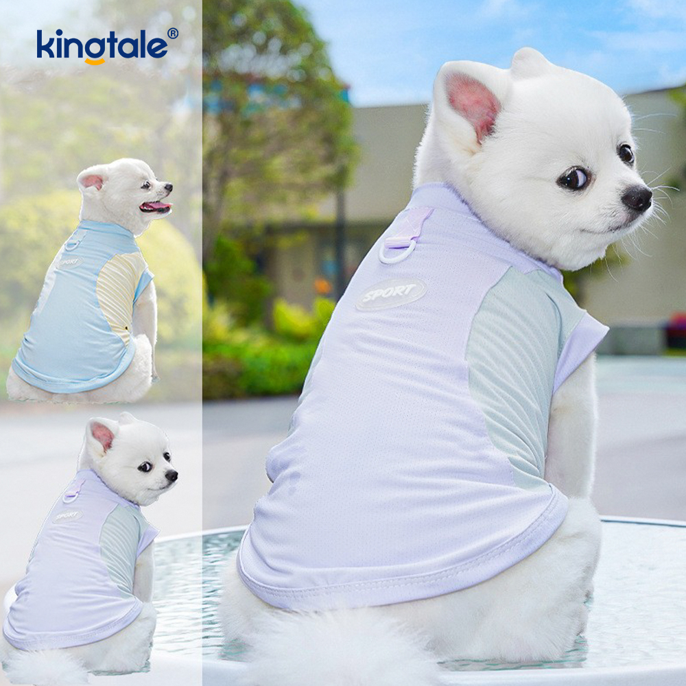 Dog Cooling Four-Legged Clothes With D-Rings, Dog T-Shirt For Sun Protection