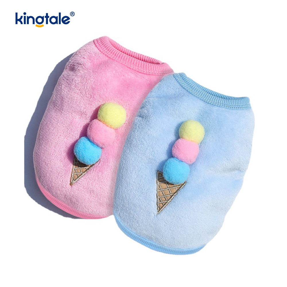 Cartoon Warm Flannel Warm Dog And Cat Vest Clothes
