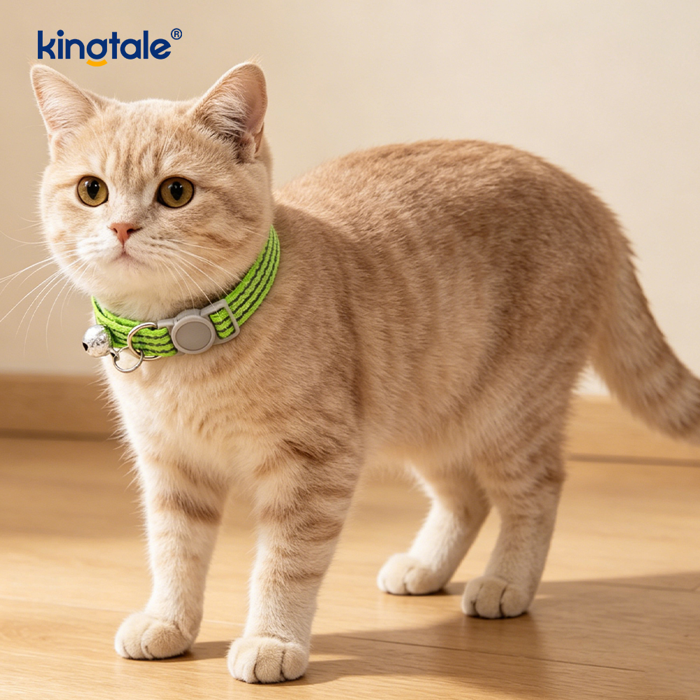 High Visibility Night Strip Lightweight Adjustable Nylon Collar for Boy Girl Cats