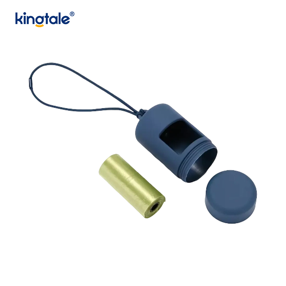 Portable Dog Poop Bag Holder for Leash Lightweight Pet Waste Bag Dispenser with Leash 