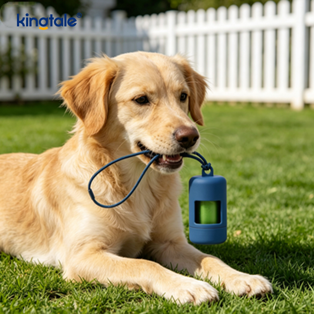 Portable Dog Poop Bag Holder for Leash Lightweight Pet Waste Bag Dispenser with Leash 