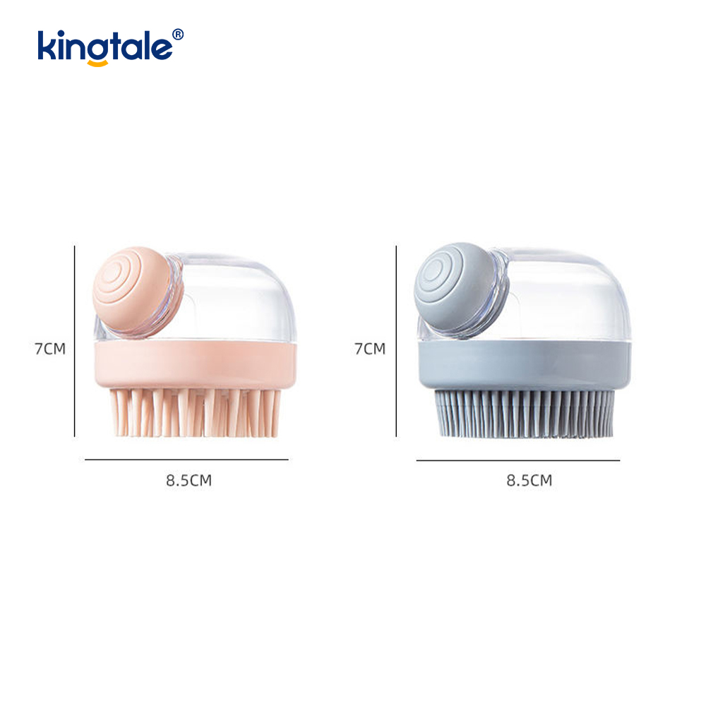 Pet Grooming Bath Soft Silicone Brush Rubber Bristle Massage Brush Shampoo
