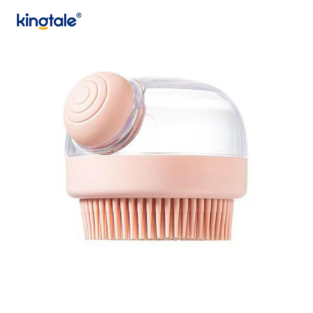 Pet Grooming Bath Soft Silicone Brush Rubber Bristle Massage Brush Shampoo