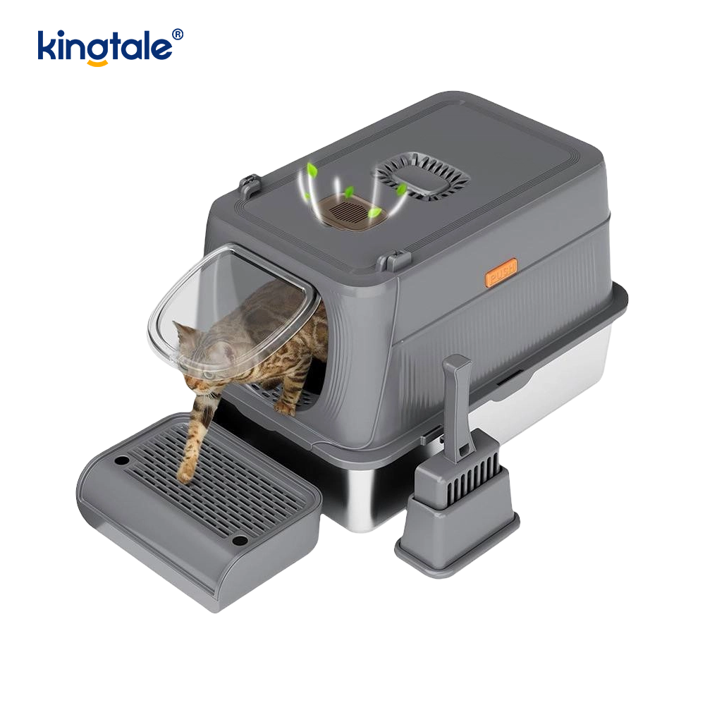 Extra Large Cat Litter Box with Cat Litter Scoop Fully Enclosed Stainless Steel Extra Large Cat Litter Box with Cat Litter Scoop Fully Enclosed Stainless Steel