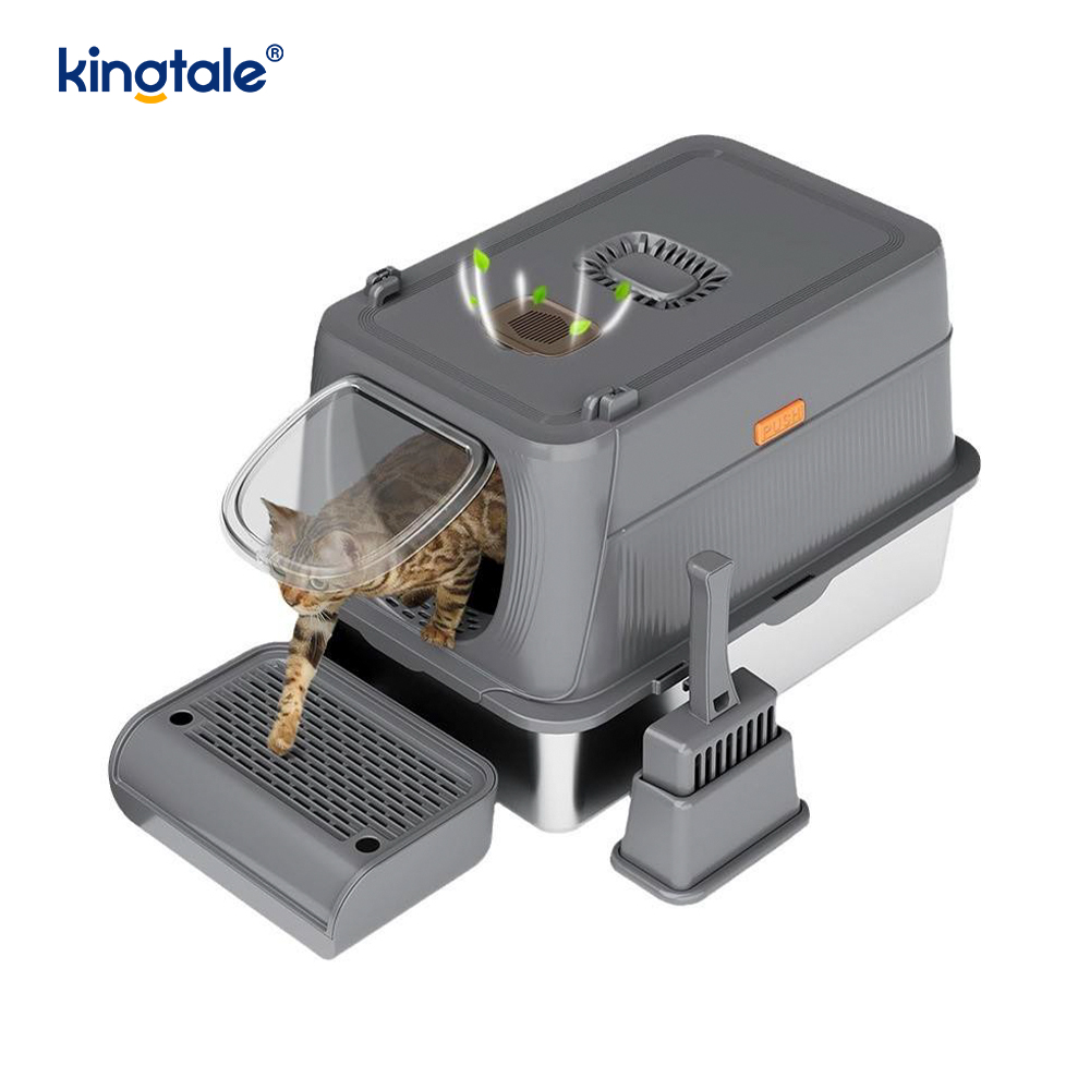 Extra Large Cat Litter Box with Cat Litter Scoop Fully Enclosed Stainless Steel Extra Large Cat Litter Box with Cat Litter Scoop Fully Enclosed Stainless Steel
