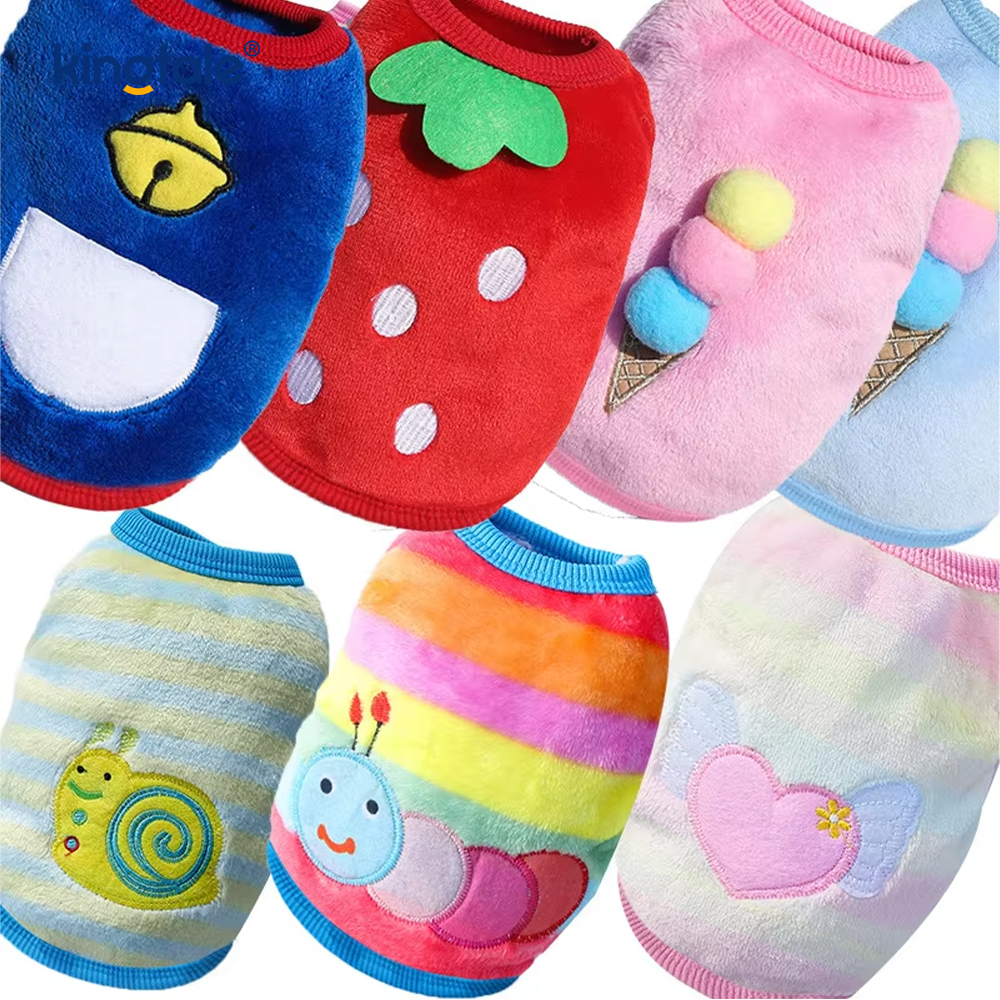 Cute Style Soft Fleece Dog Sweater Warm Puppy Sweatshirt for Winter Outfits 