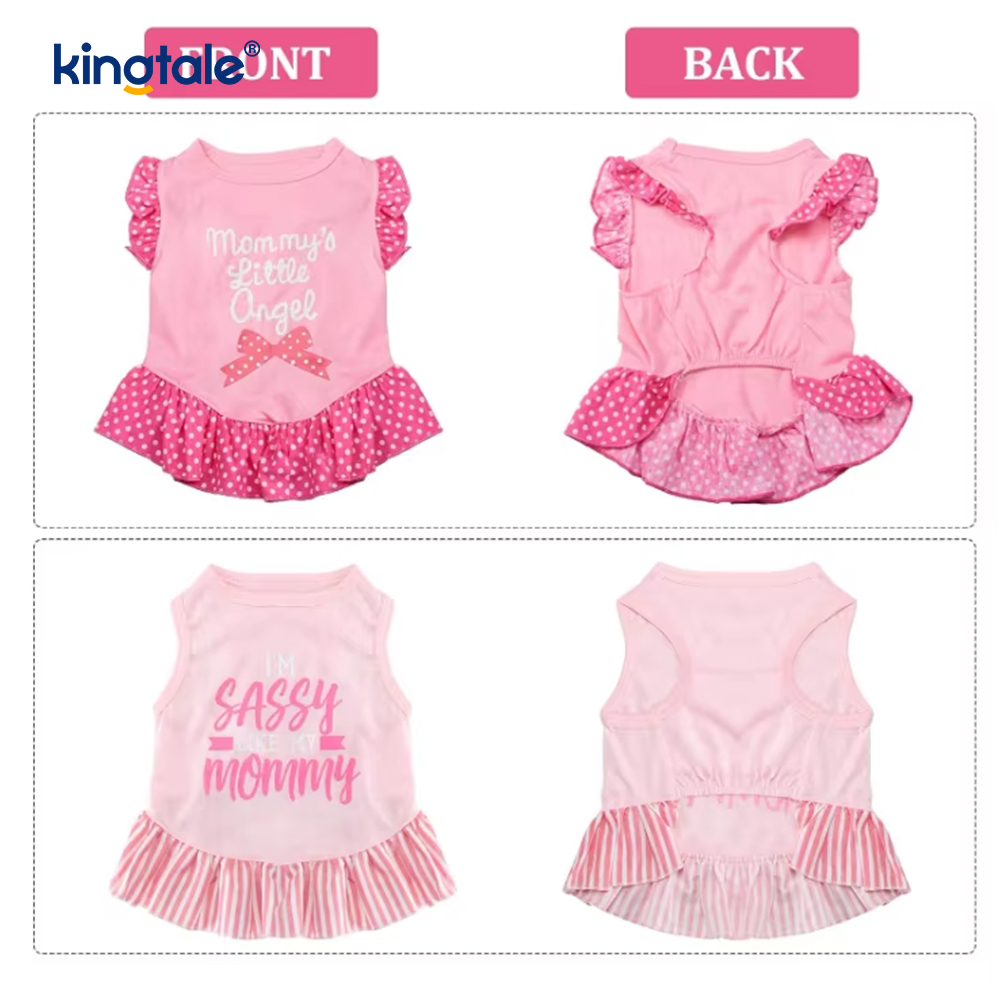 Custom Hawaiian Checkered Sport Cute Summer Dog Dresses for Small Dogs
