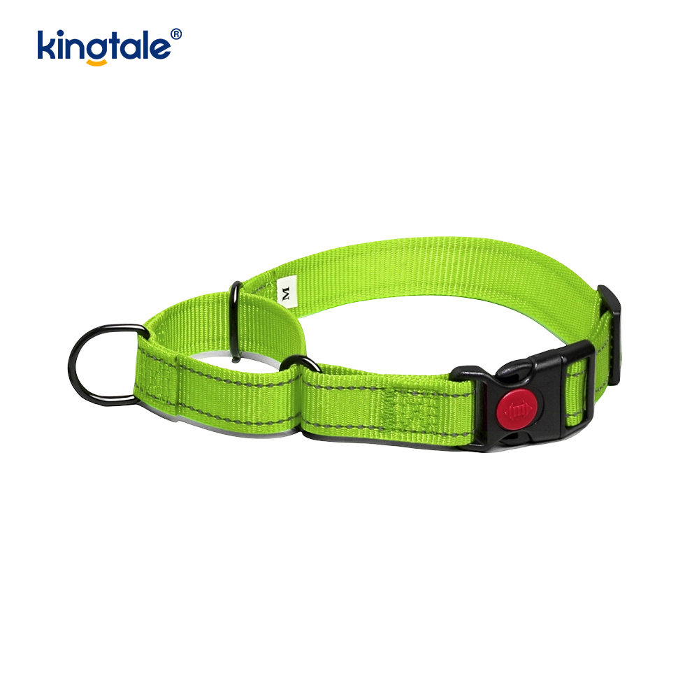 No Pull Reflective Adjustable Nylon Martingale Dog Collar For S M L Dogs No Pull Reflective Adjustable Nylon Martingale Dog Collar For S M L Dogs
